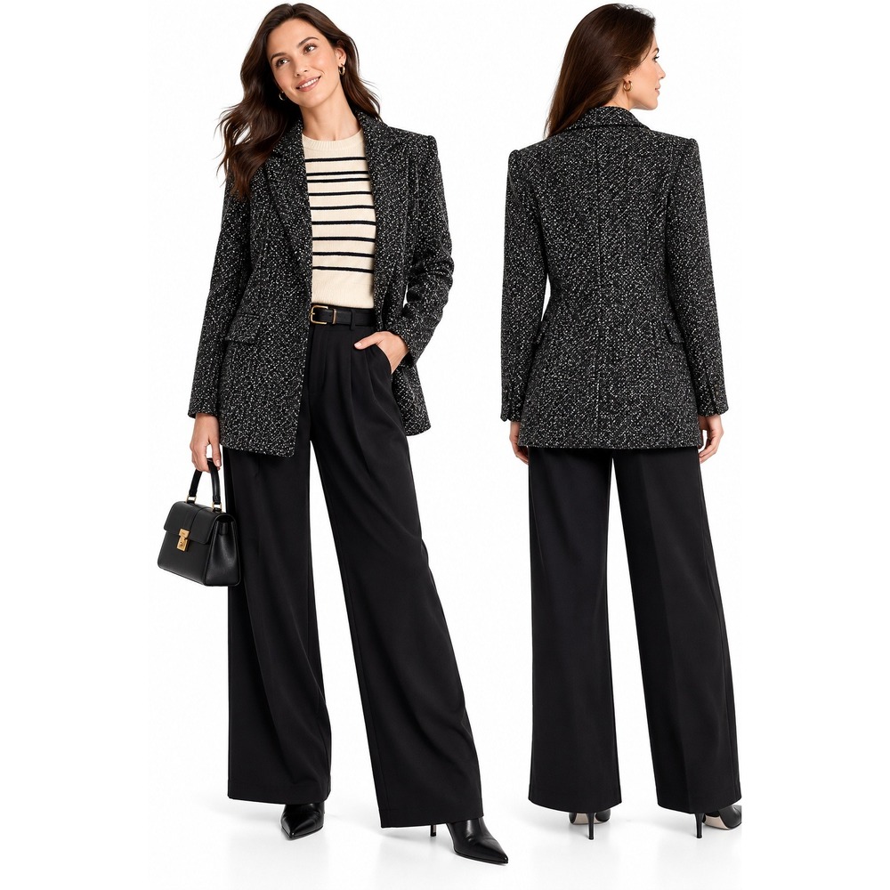 Universal Thread Black Oversized Blazer Heavyweight Woven Jacket XS NWT